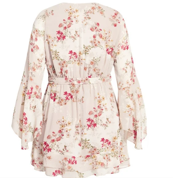 City Chic Flower Flow  Floral Mini Dress 14, 16  NWT - Picture 5 of 7